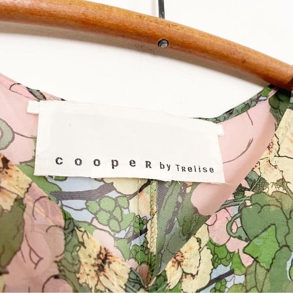 Cooper by Trelise Ruched Floral Print Midi Dress Long Sleeves Size NZ 10 US 6 - Picture 4 of 16